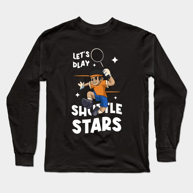 Badminton Glory Mascot Long Sleeve T-Shirt by milatees